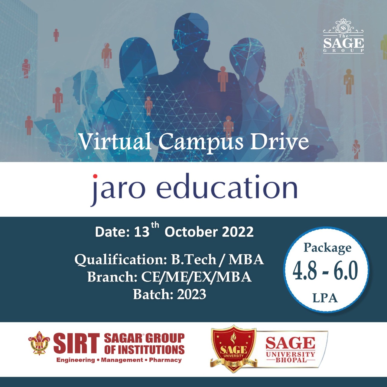 JARO EDUCATION, BTECH /MBA/ME/CE, 2023, 2022-10-13